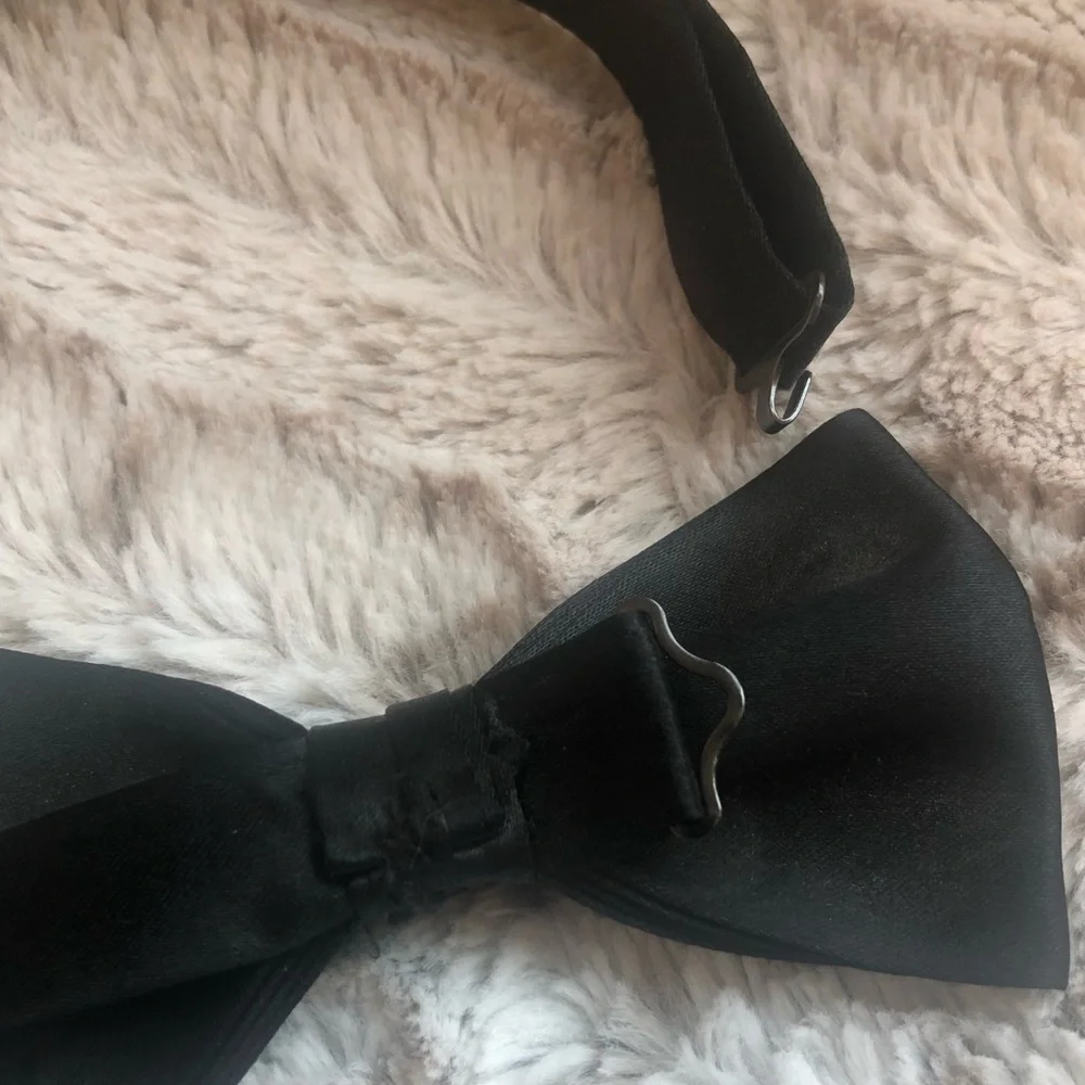 Ring Bearers Boys Black Bow Tie